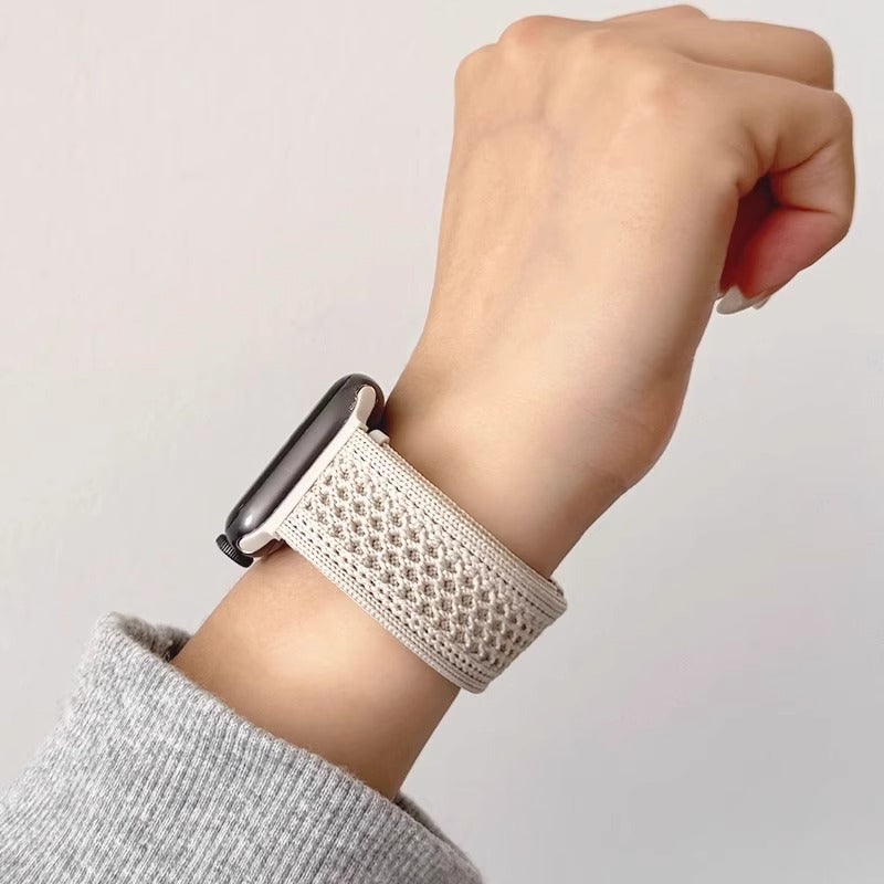 Woven Mesh Nylon Magnetic Watch Strap For Apple Watch