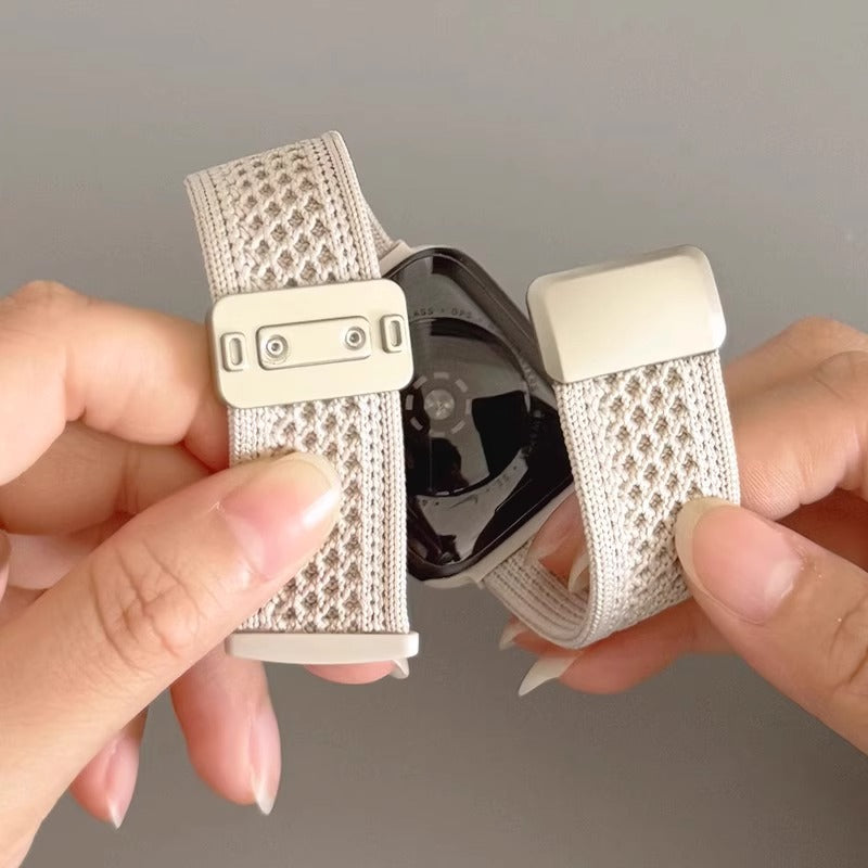 Woven Mesh Nylon Magnetic Watch Strap For Apple Watch