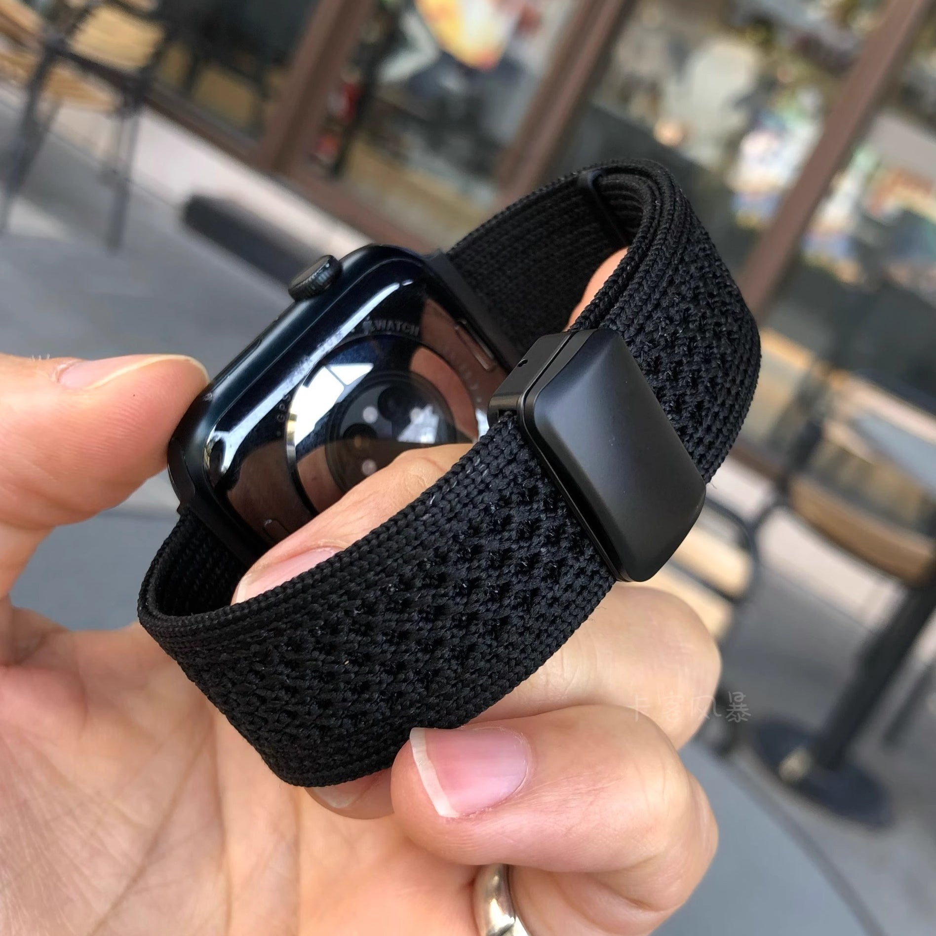 Woven Mesh Nylon Magnetic Watch Strap For Apple Watch