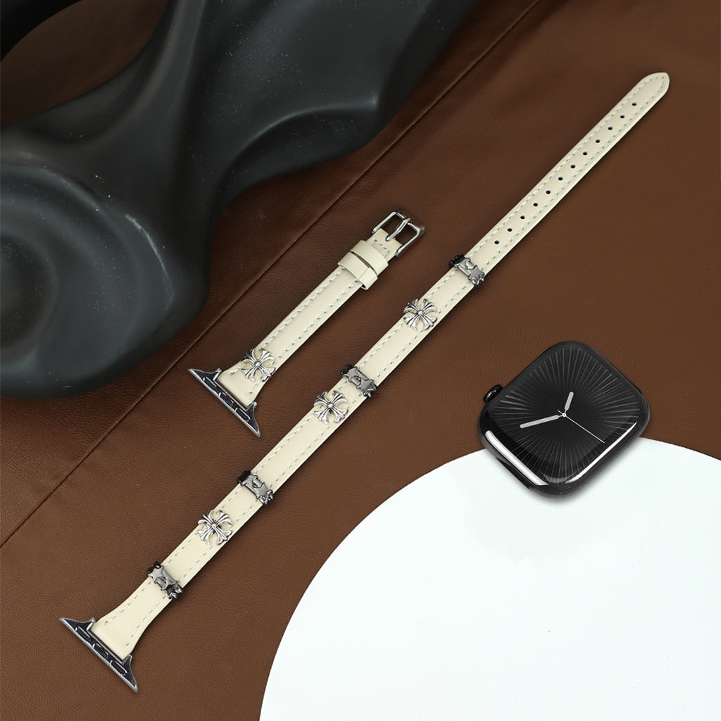 Vintage Cross Rivet Double Tour Bracelet