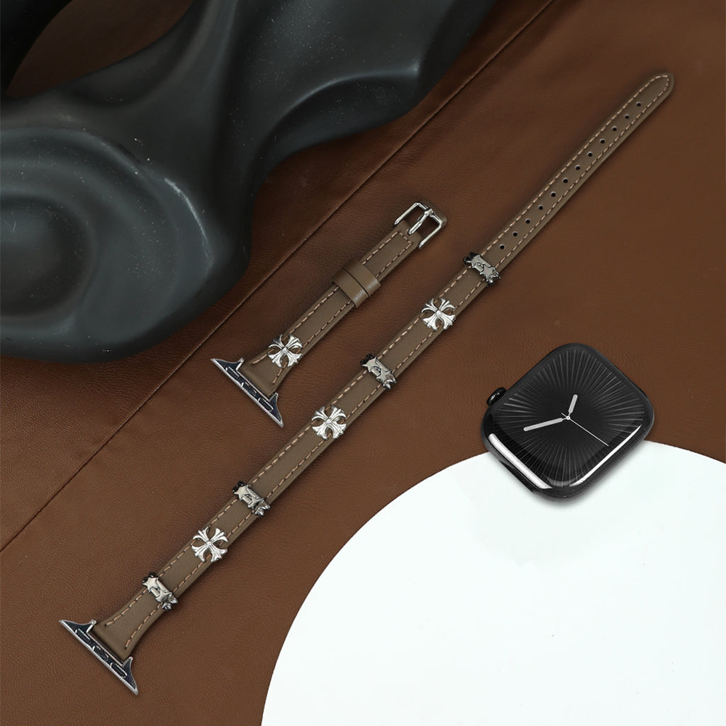 Vintage Cross Rivet Double Tour Bracelet