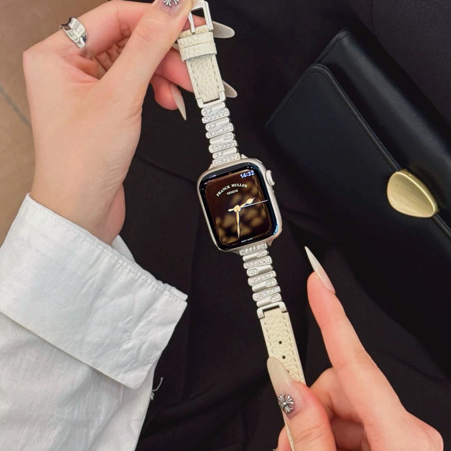 Irregular Leather Strap For Apple Watch