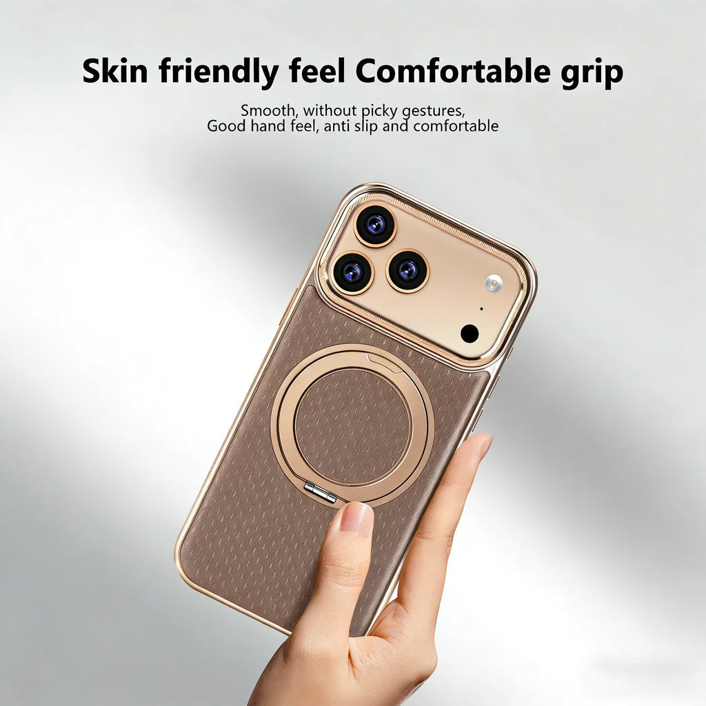 Luxury Leather Ring Stand MagCase
