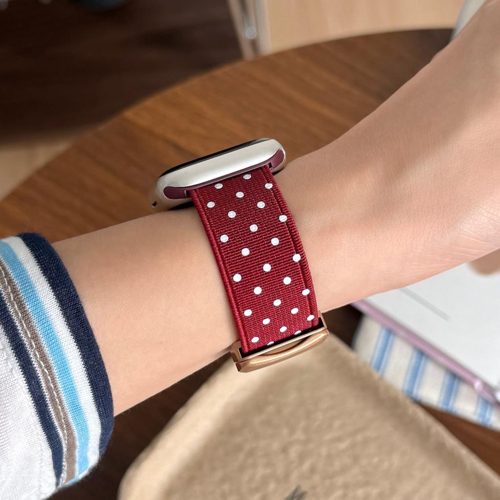 Classic Polka Dot Magnetic Nylon Strap For Apple Watch