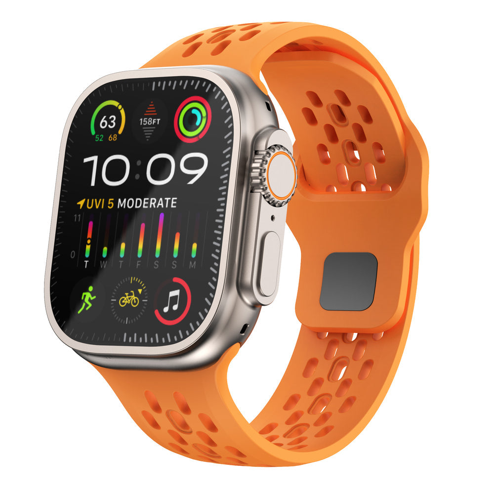 Hole-shaped FKM rubber Strap For Apple Watch