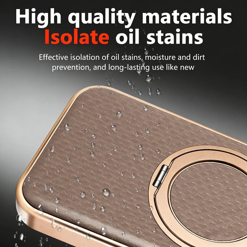 Luxury Leather Ring Stand MagCase