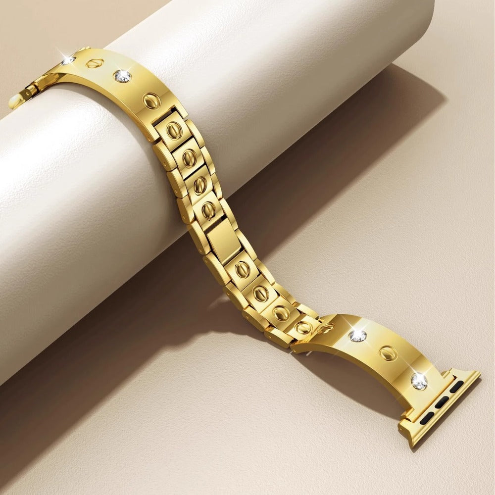 Diamond-studded metal buckle Bracelet