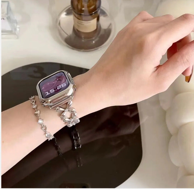 Clover light luxury women's high-end Apple watch strap