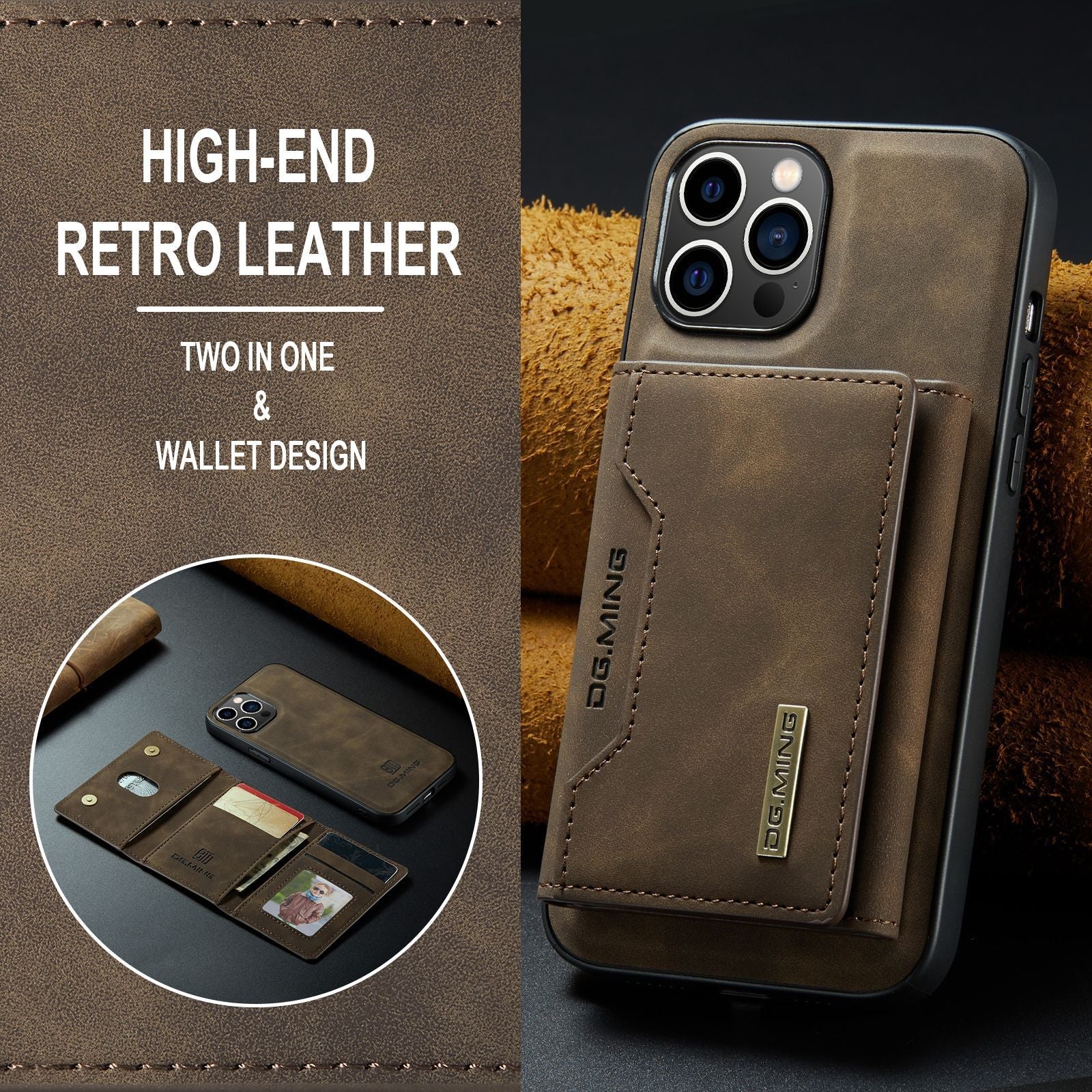 Dual-function Detachable Wallet Back Cover For iPhone