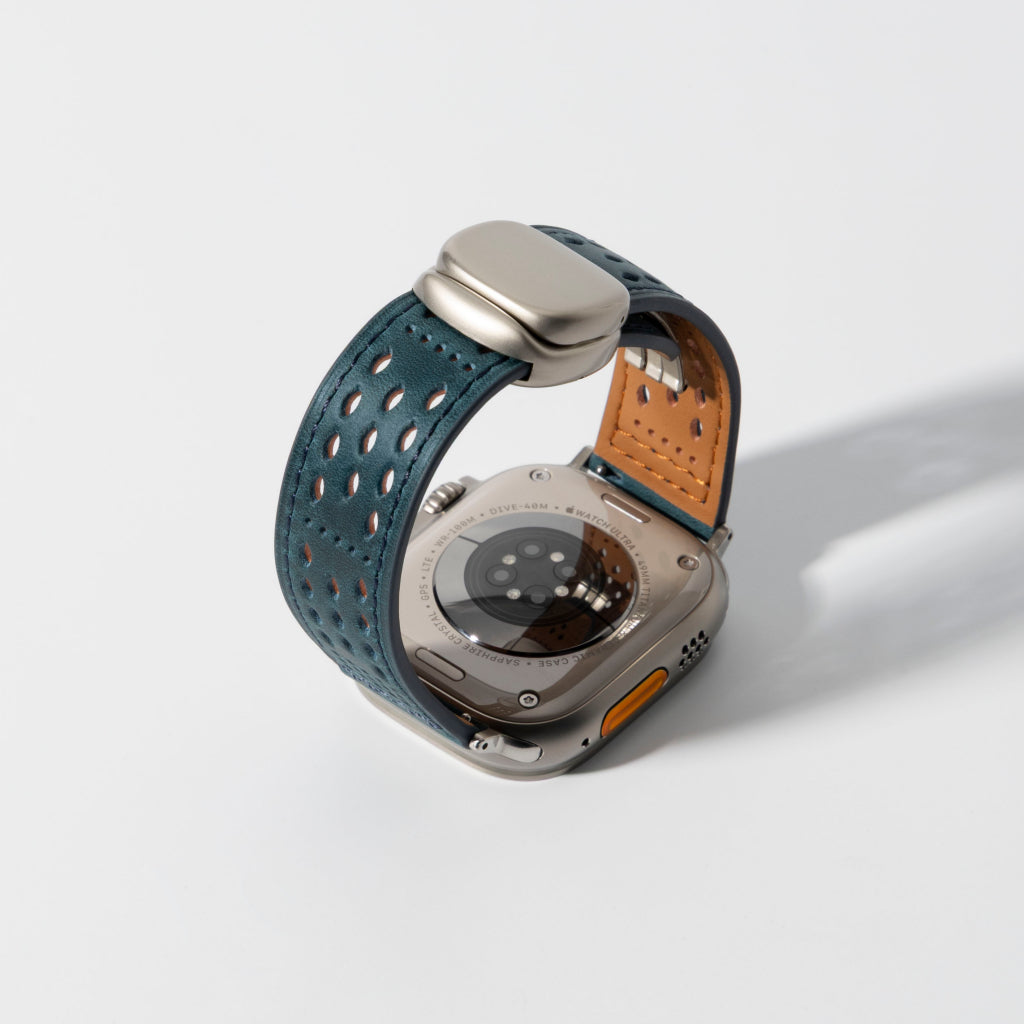 Breathable Perforated Leather Strap For Apple Watch