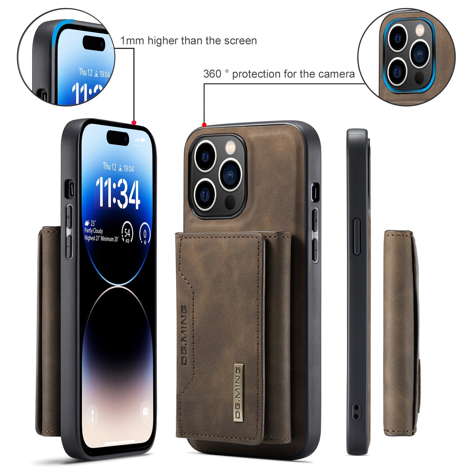 Dual-function Detachable Wallet Back Cover For iPhone