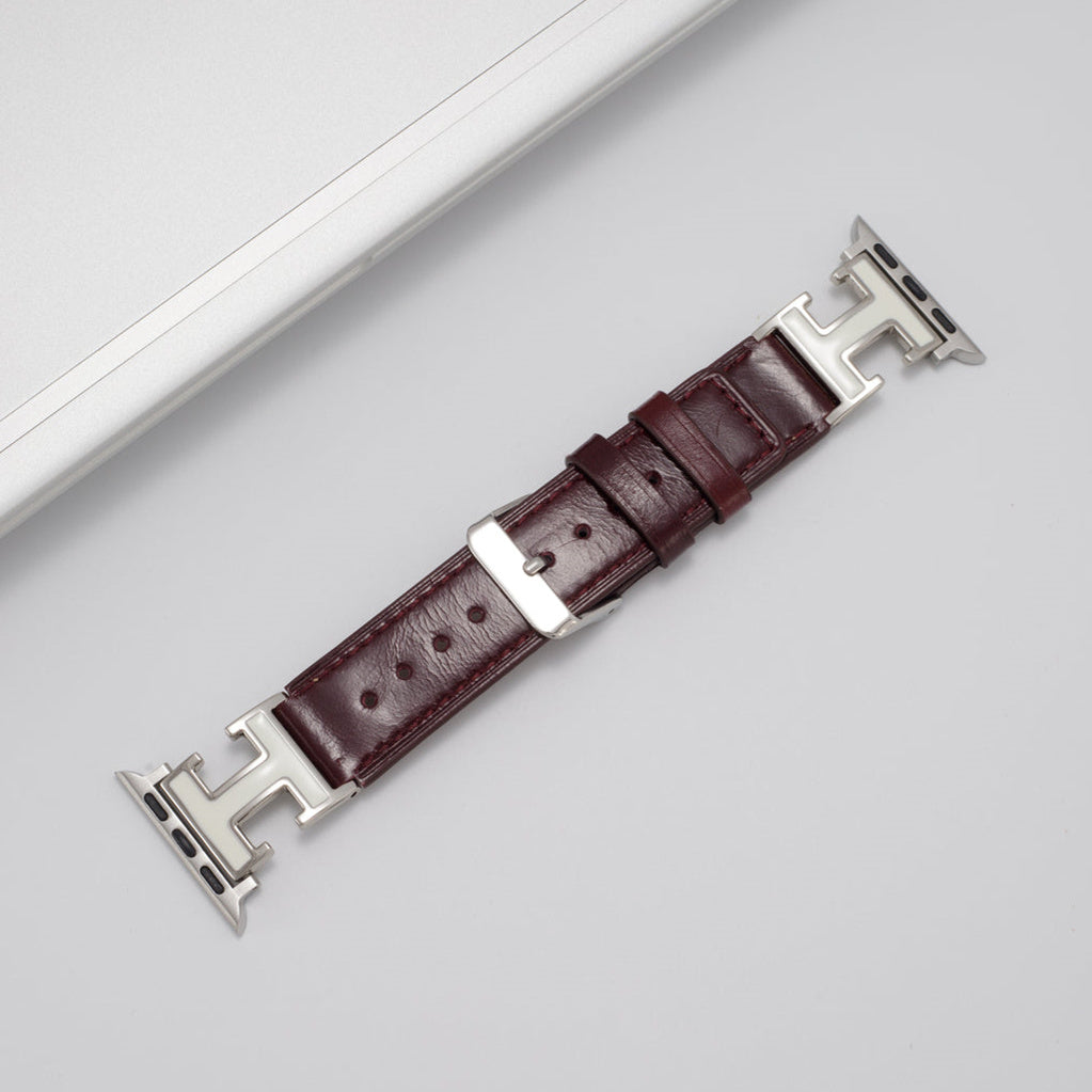 Elegant Holiday Leather Strap For Apple Watch