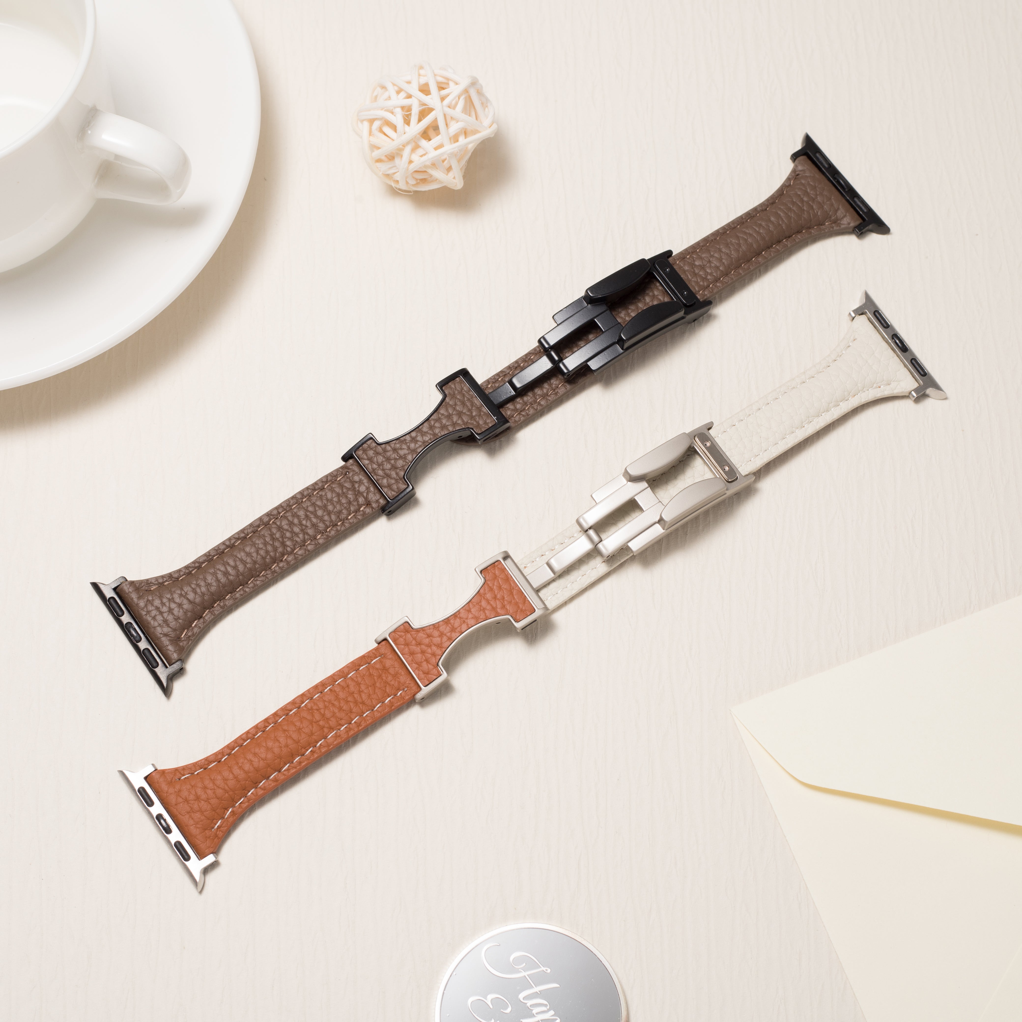 Leather Magnetic Buckle Strap for Apple Watch