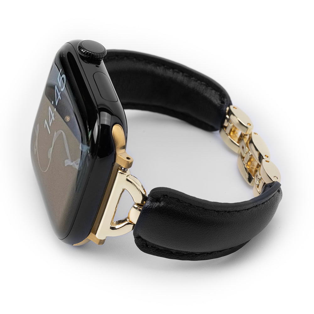 Leather Ring Buckle Band For Apple Watch