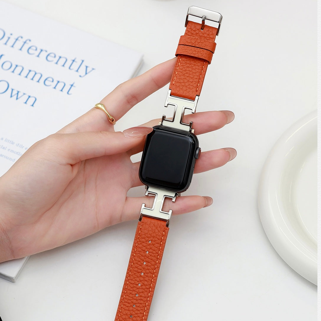 Elegant Holiday Leather Strap For Apple Watch