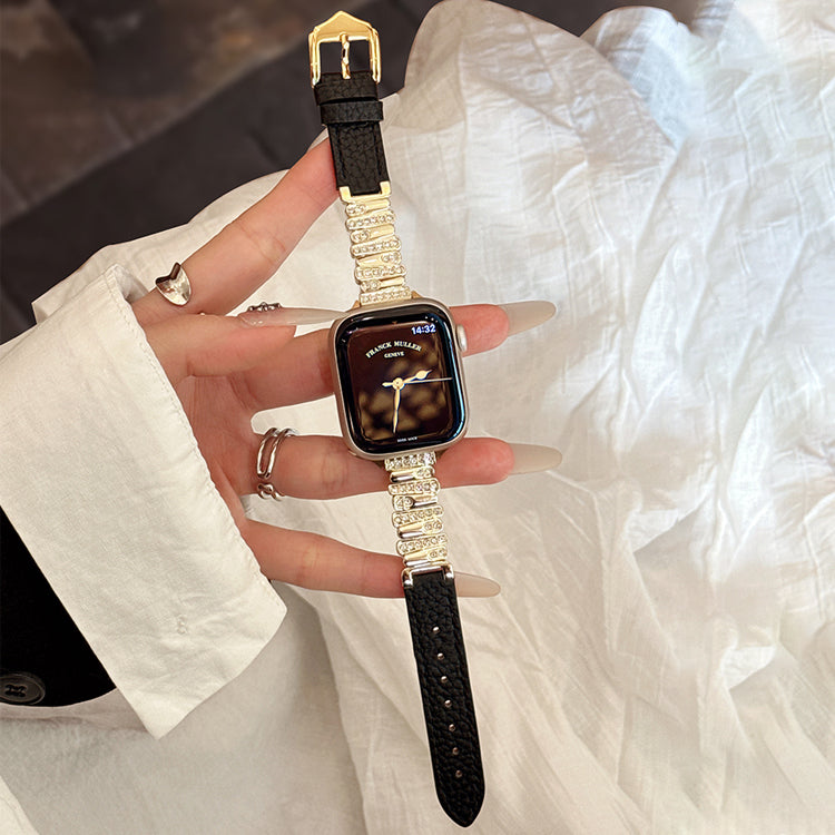 Irregular Leather Strap For Apple Watch