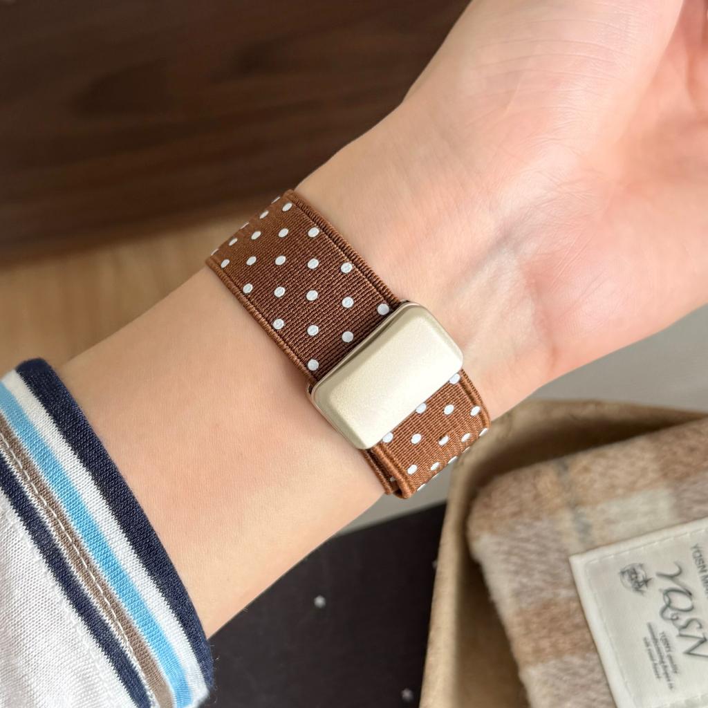Classic Polka Dot Magnetic Nylon Strap For Apple Watch