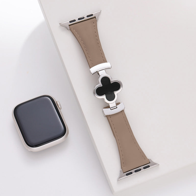 Lucky Flower Leather Strap For Apple Watch