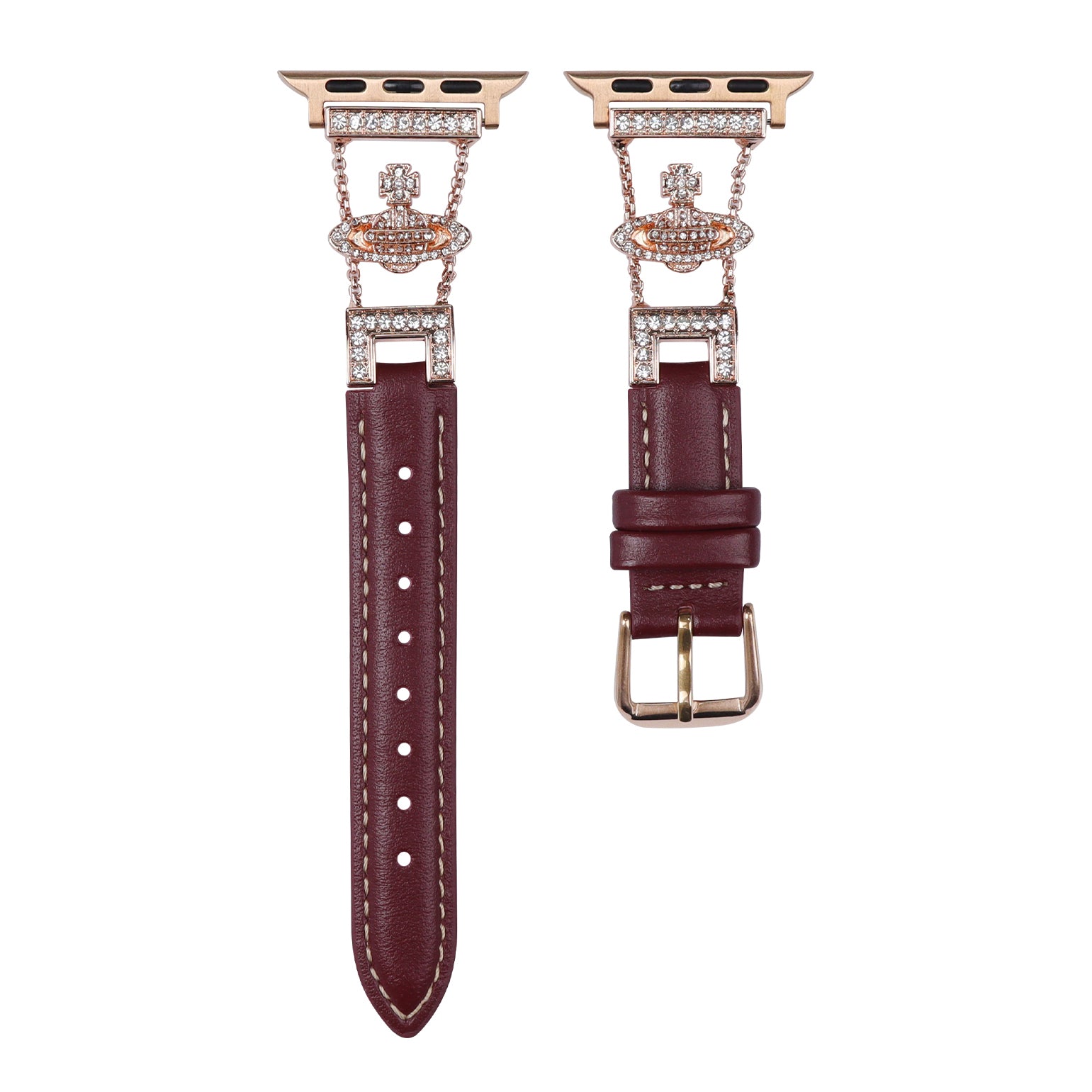 Rose Fire Leather Strap