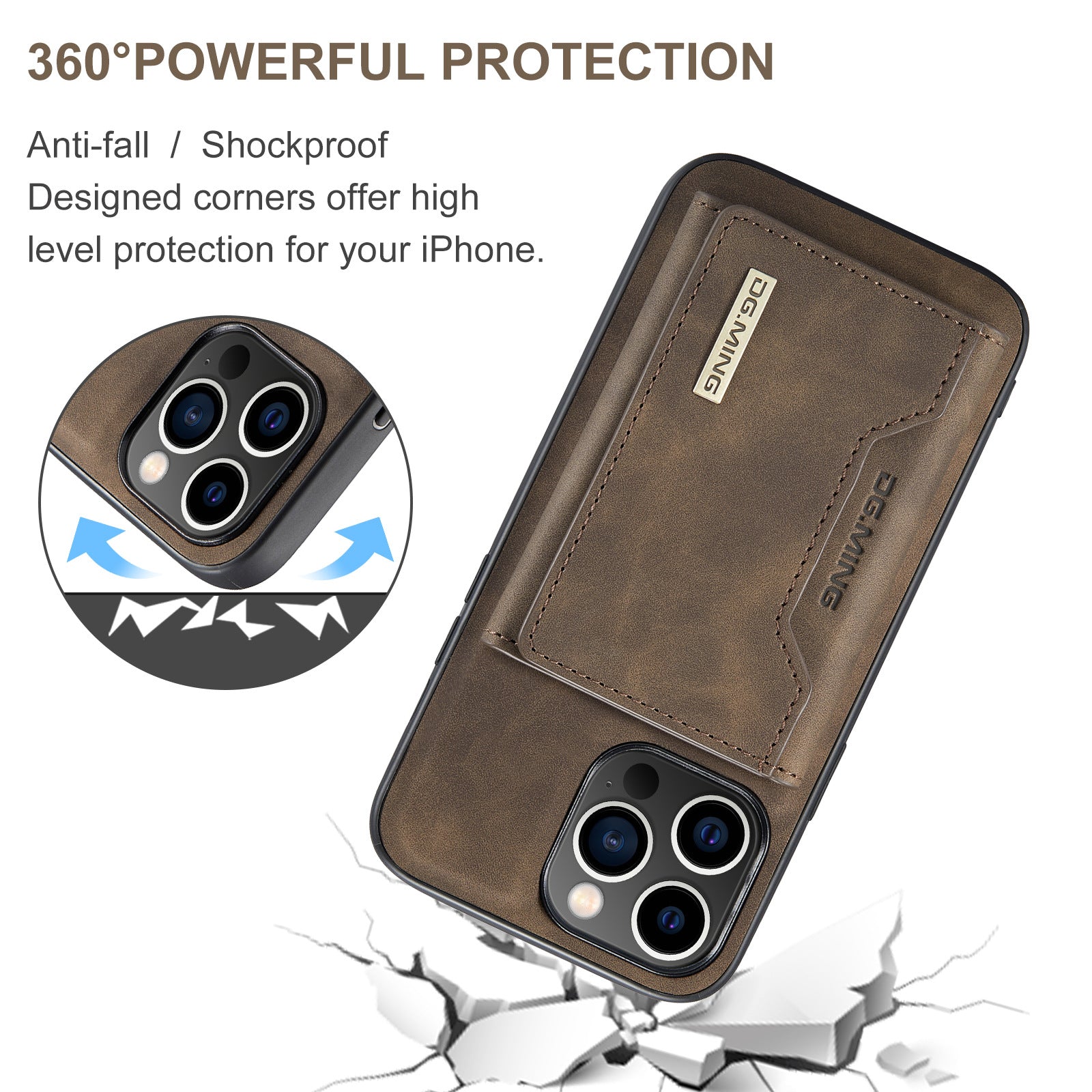 Dual-function Detachable Wallet Back Cover For iPhone