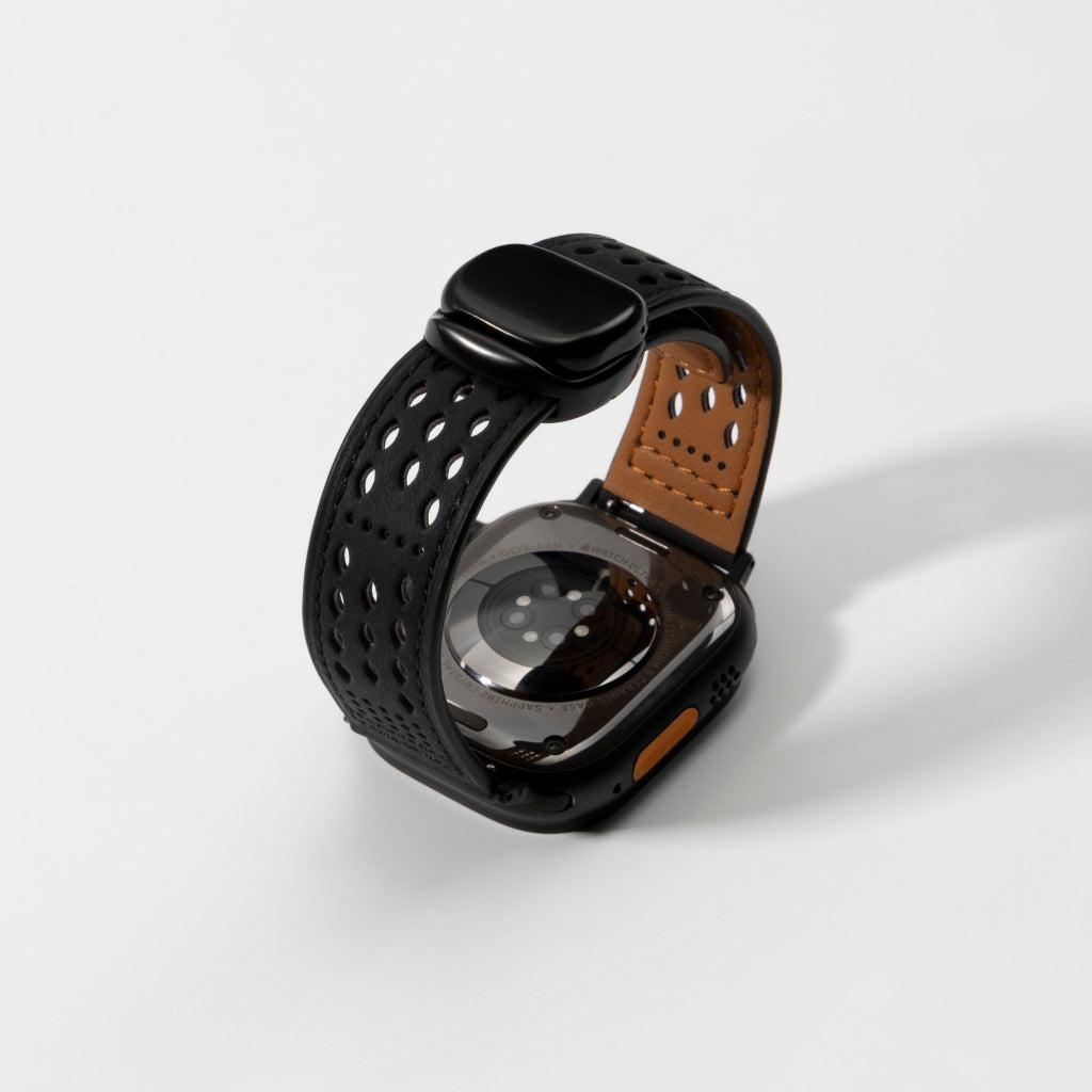 Breathable Perforated Leather Strap For Apple Watch