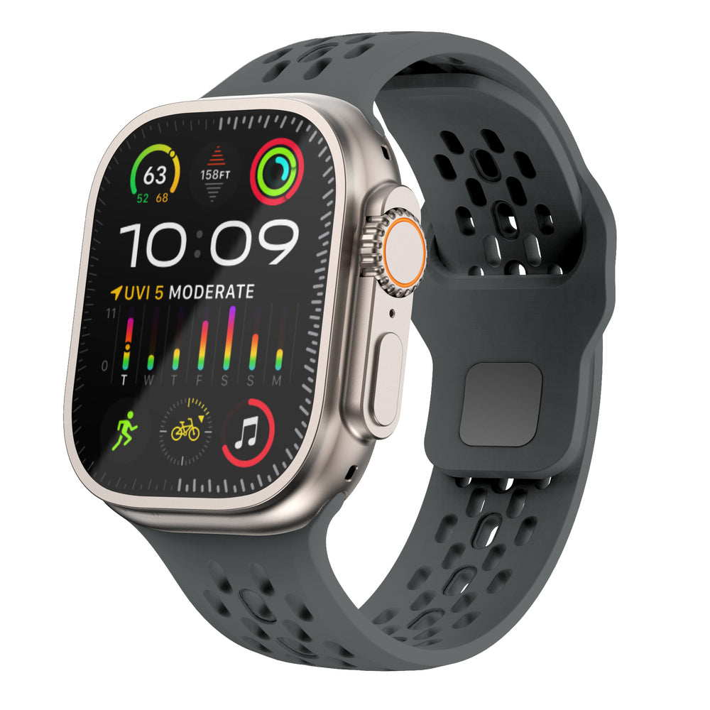 Hole-shaped FKM rubber Strap For Apple Watch