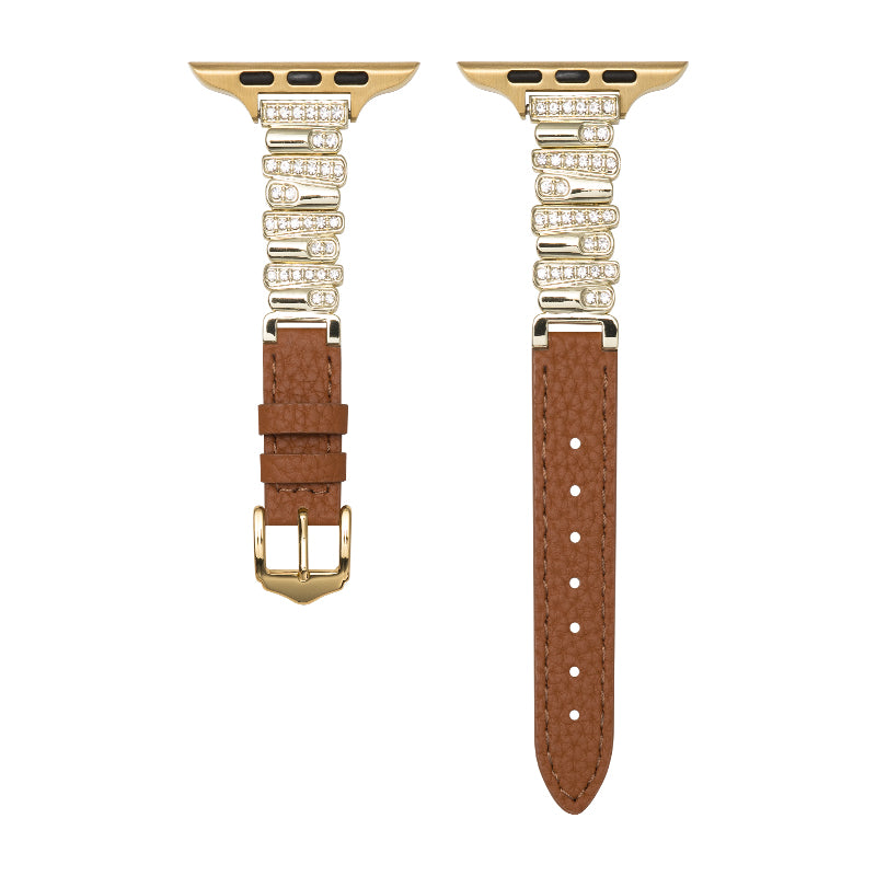 Irregular Leather Strap For Apple Watch