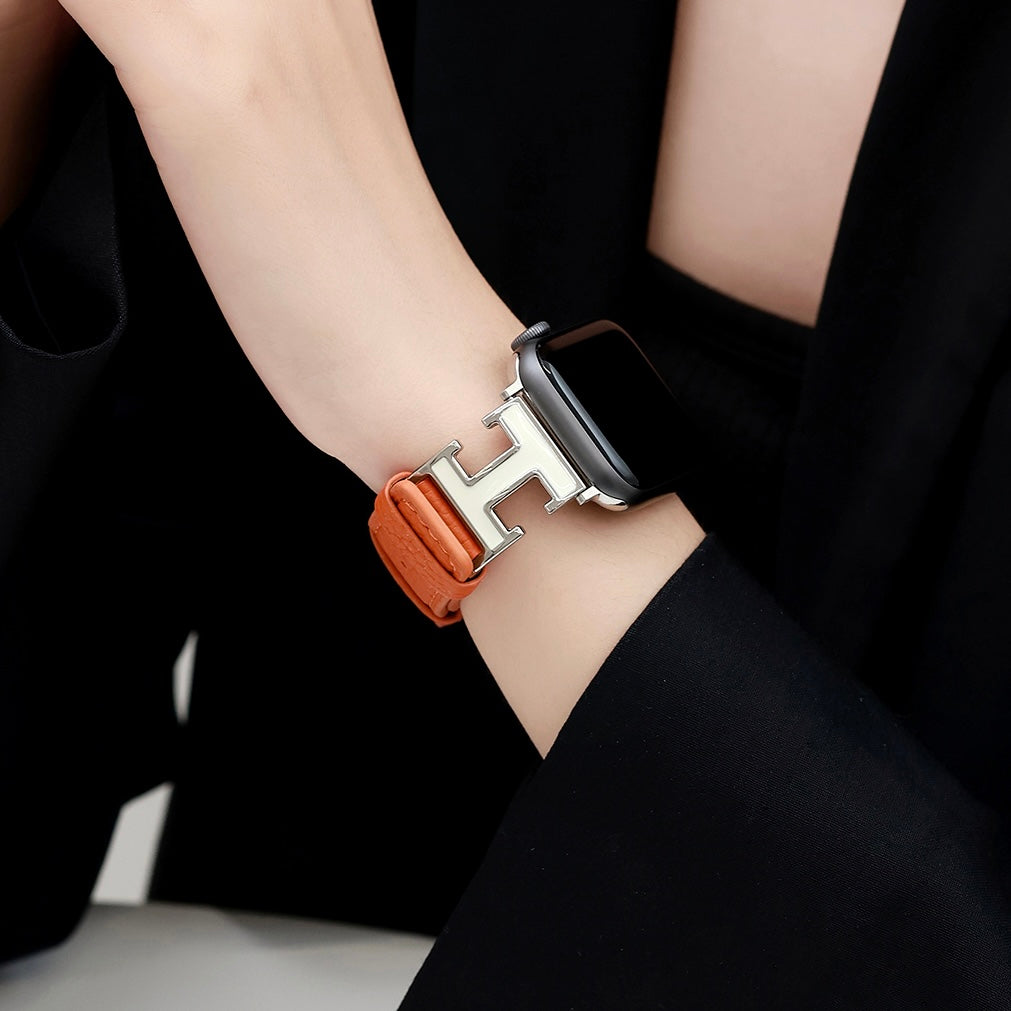 Elegant Holiday Leather Strap For Apple Watch