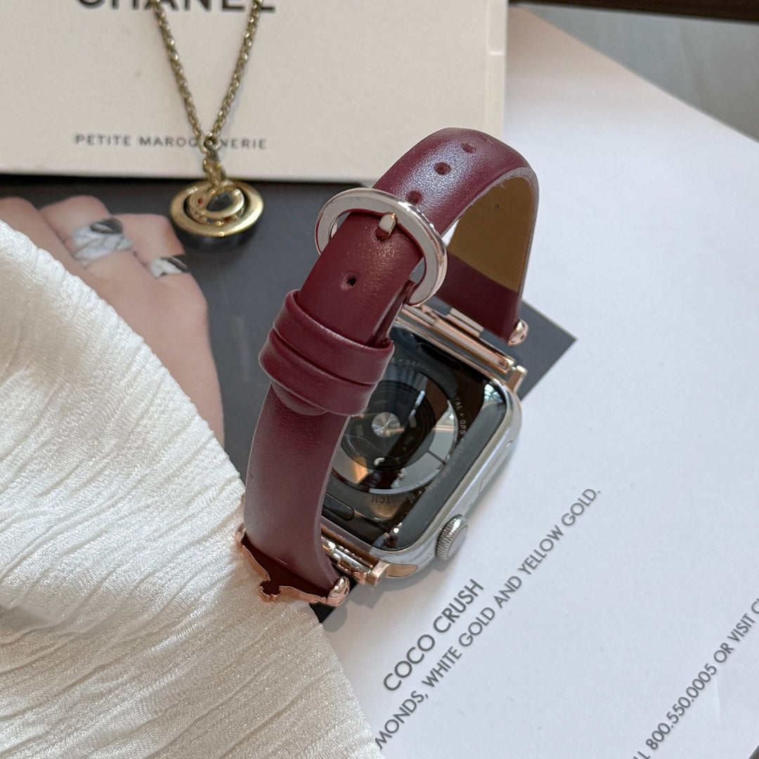 Rose Fire Leather Strap