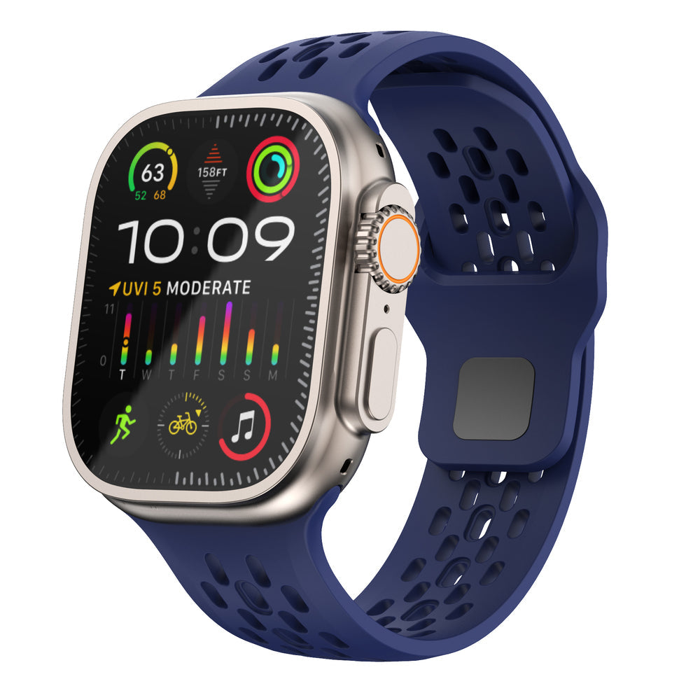 Hole-shaped FKM rubber Strap For Apple Watch