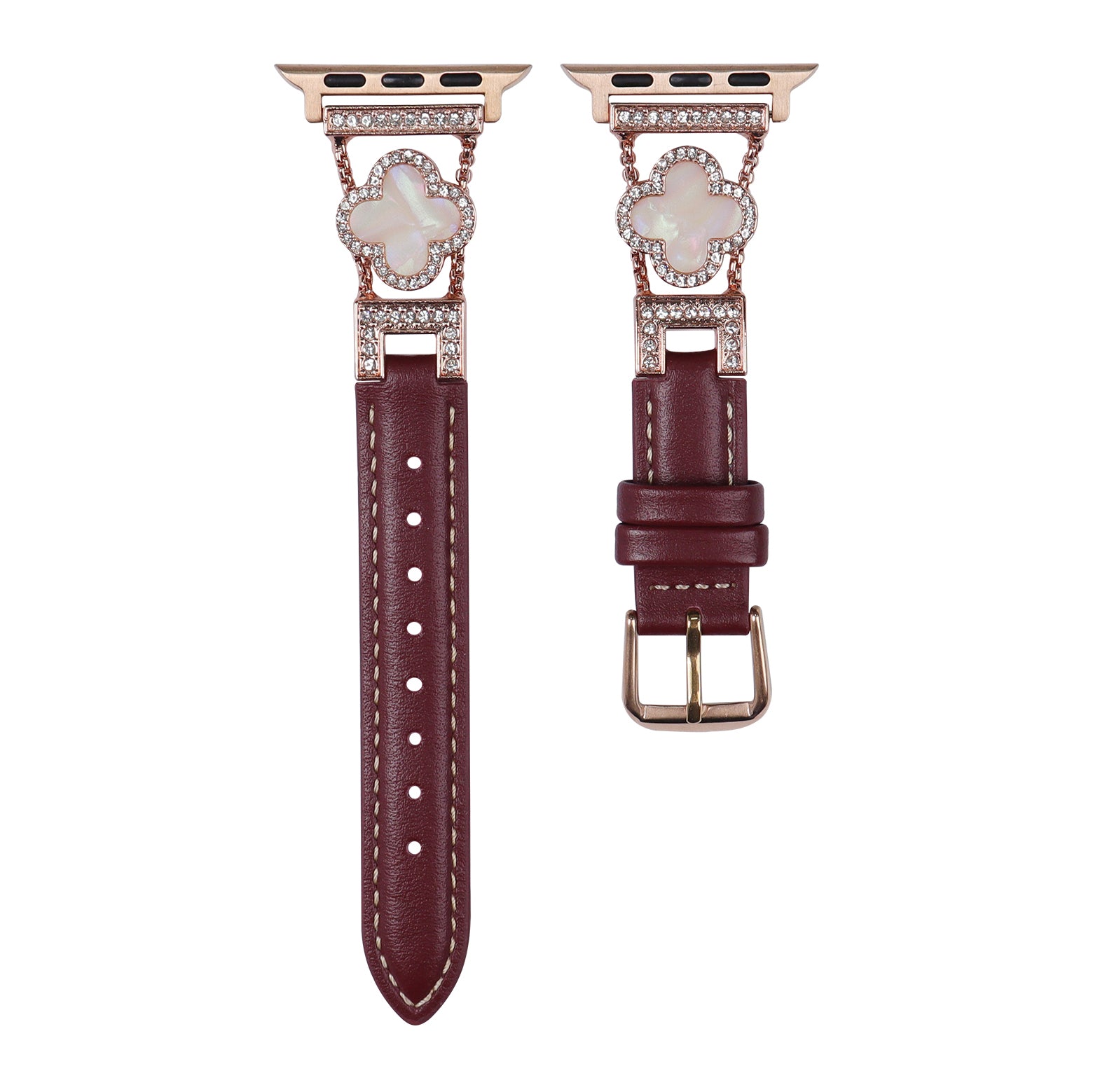 Rose Fire Leather Strap