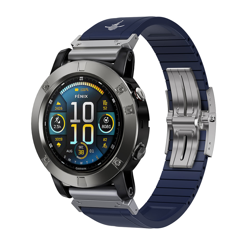 The Shark — Fine Watchmaking Grade FKM Garmin Watch Band