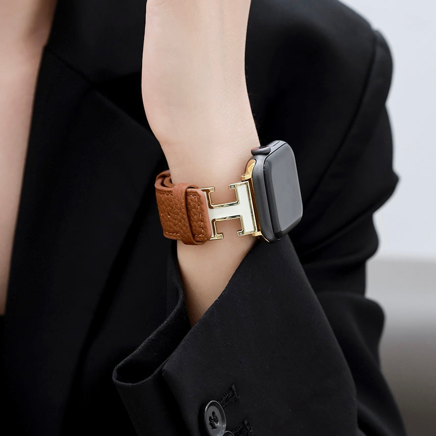 Elegant Holiday Leather Strap For Apple Watch