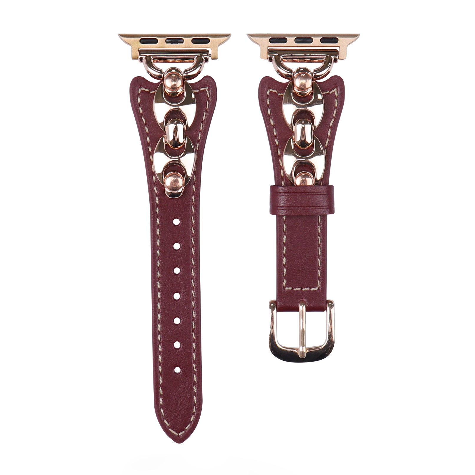 Rose Fire Leather Strap