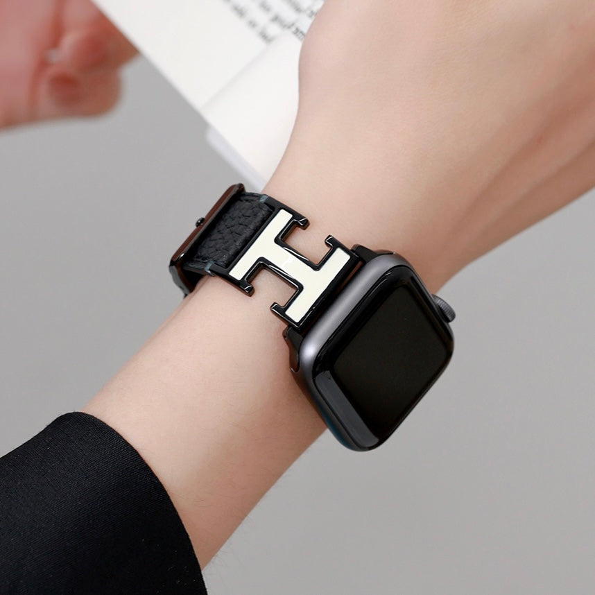 Elegant Holiday Leather Strap For Apple Watch