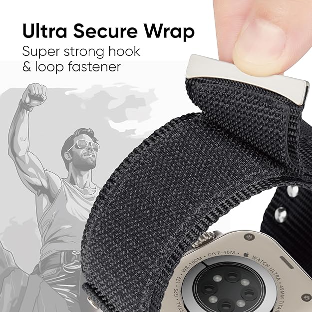 Premium Ultra-Wide Nylon Strap for Apple Watch