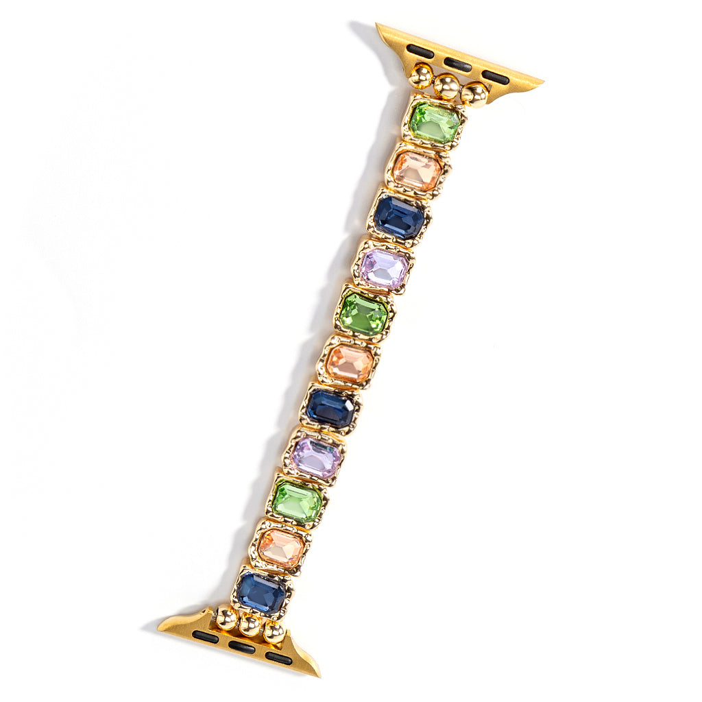 Rainbow Rhinestone Charm Bracelet