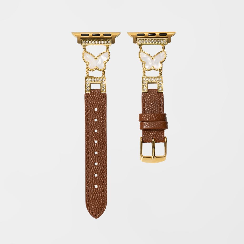 Luxury Butterfly Leather Band for Apple Watch