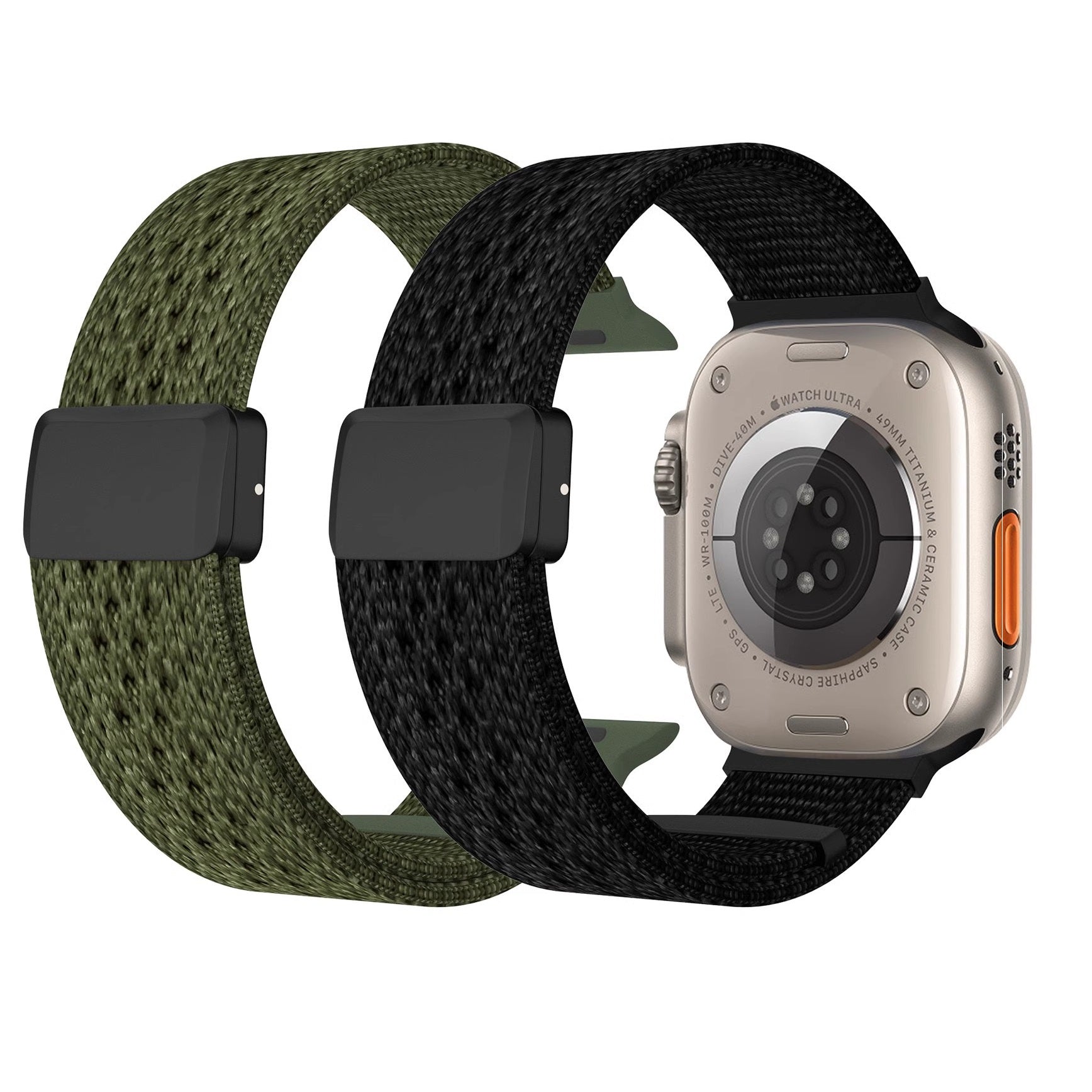 Woven Mesh Nylon Magnetic Watch Strap For Apple Watch
