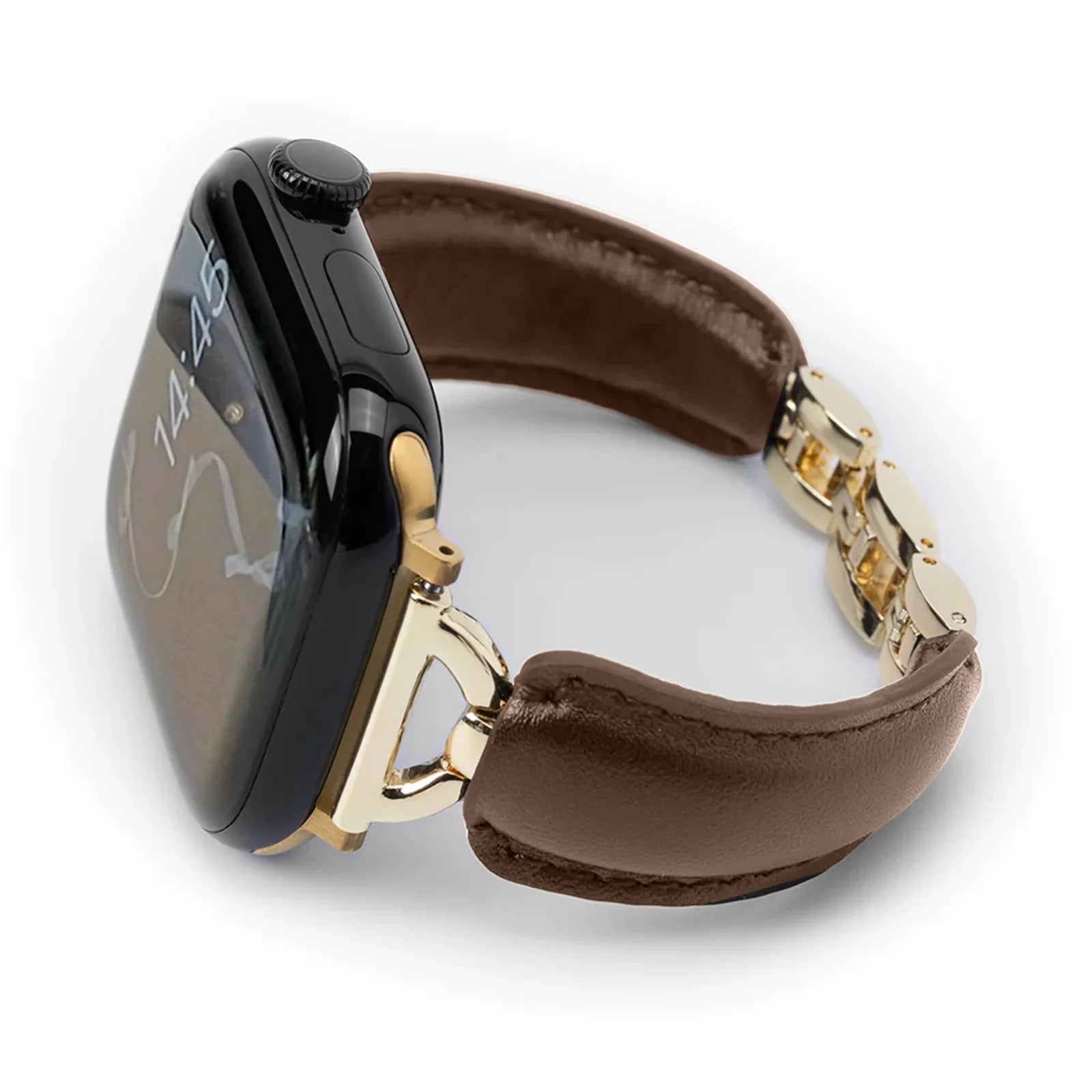 Leather Ring Buckle Band For Apple Watch