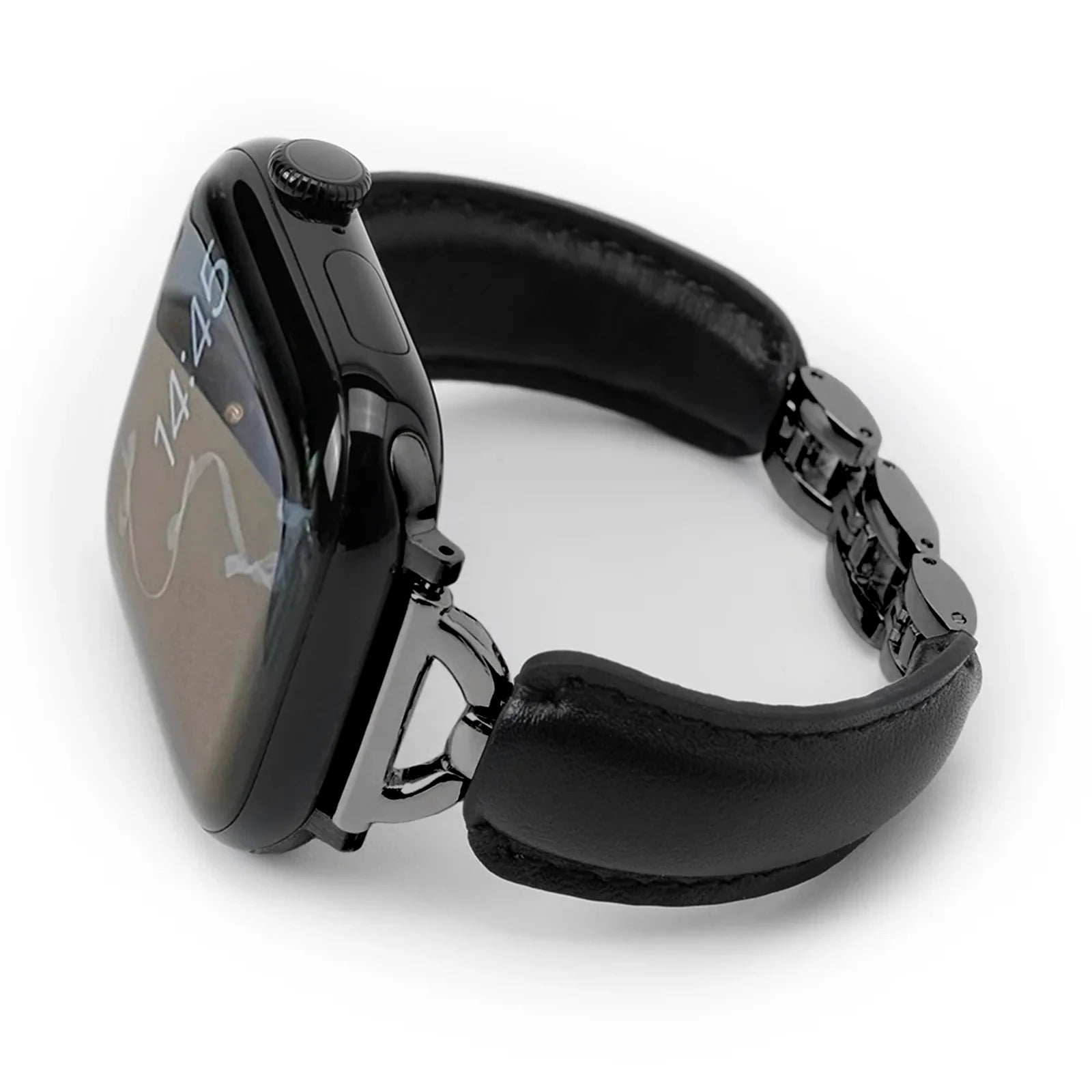 Leather Ring Buckle Band For Apple Watch