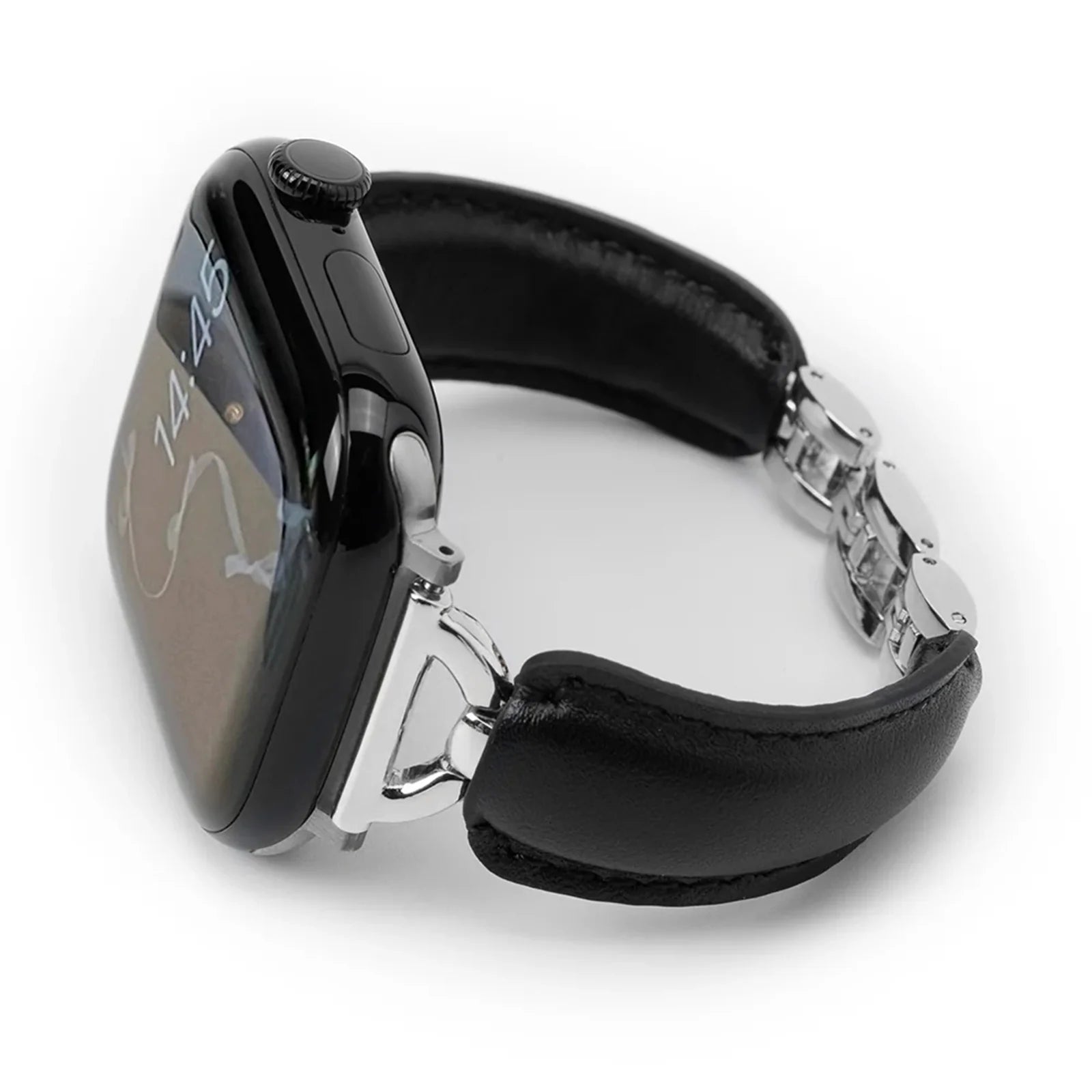 Leather Ring Buckle Band For Apple Watch