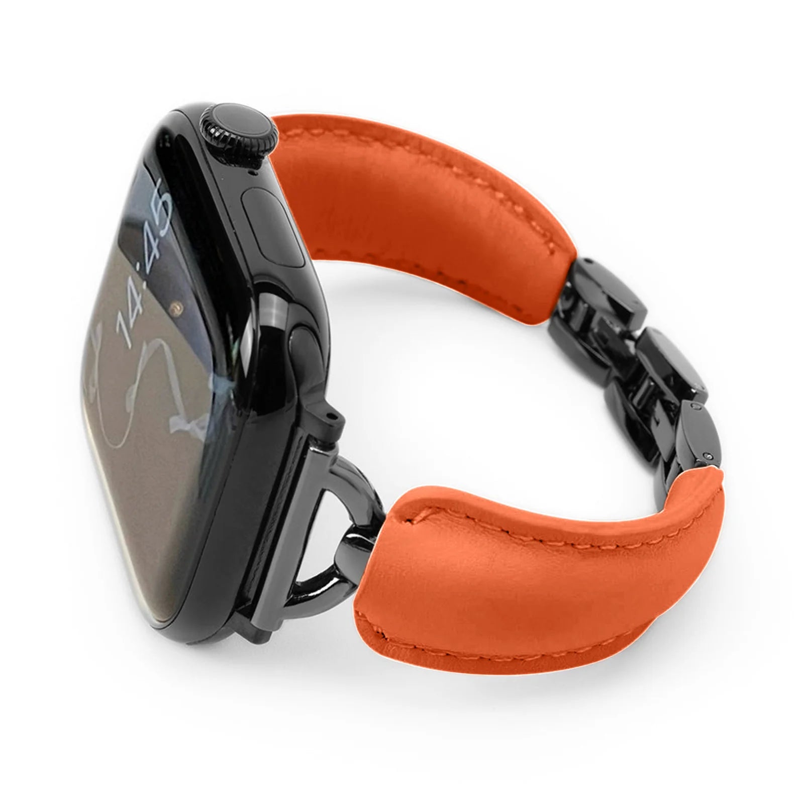 Leather Ring Buckle Band For Apple Watch