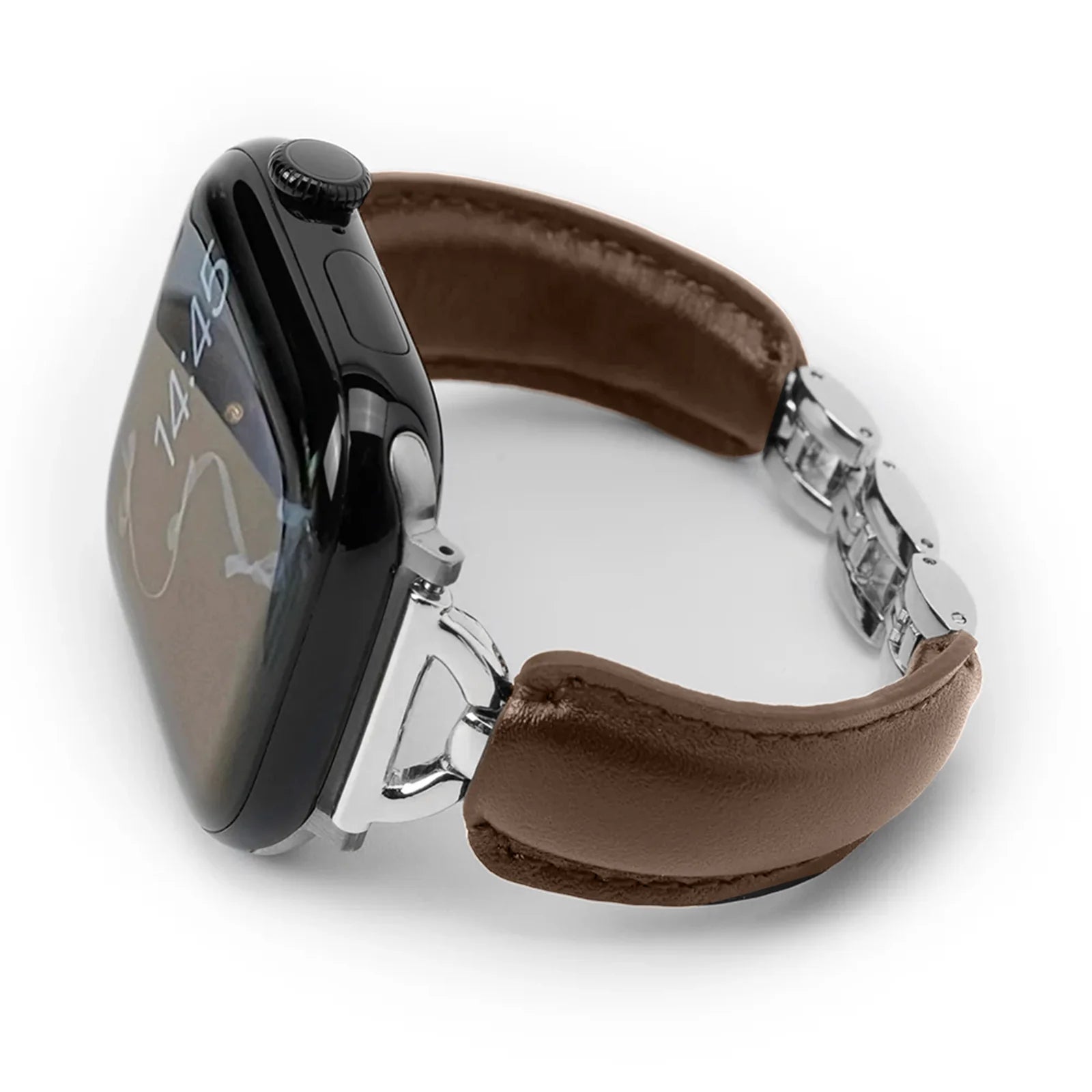 Leather Ring Buckle Band For Apple Watch