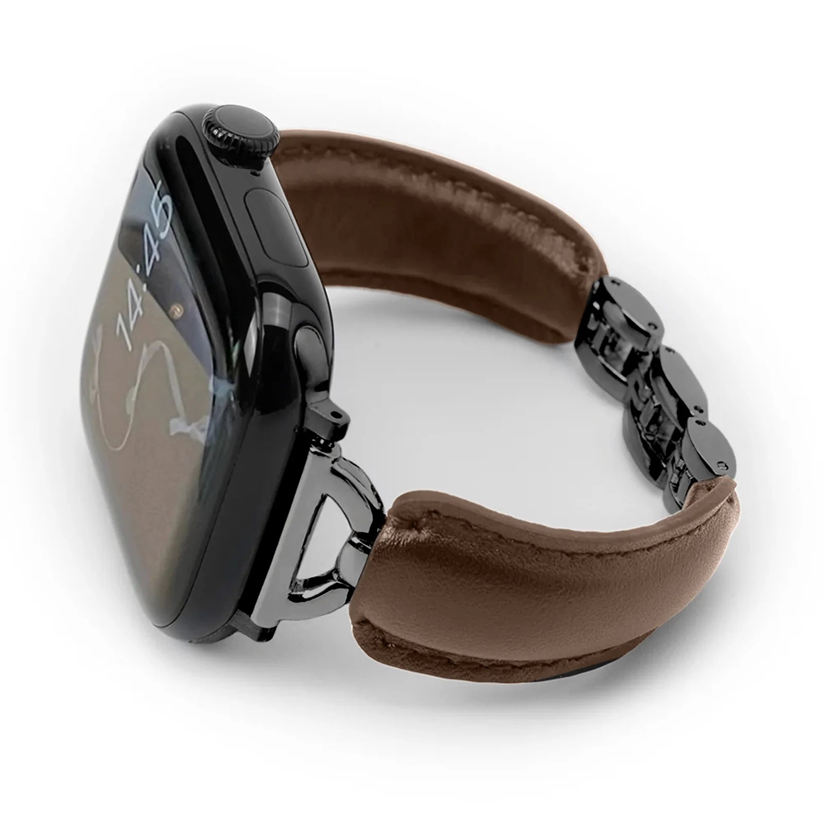 Leather Ring Buckle Band For Apple Watch