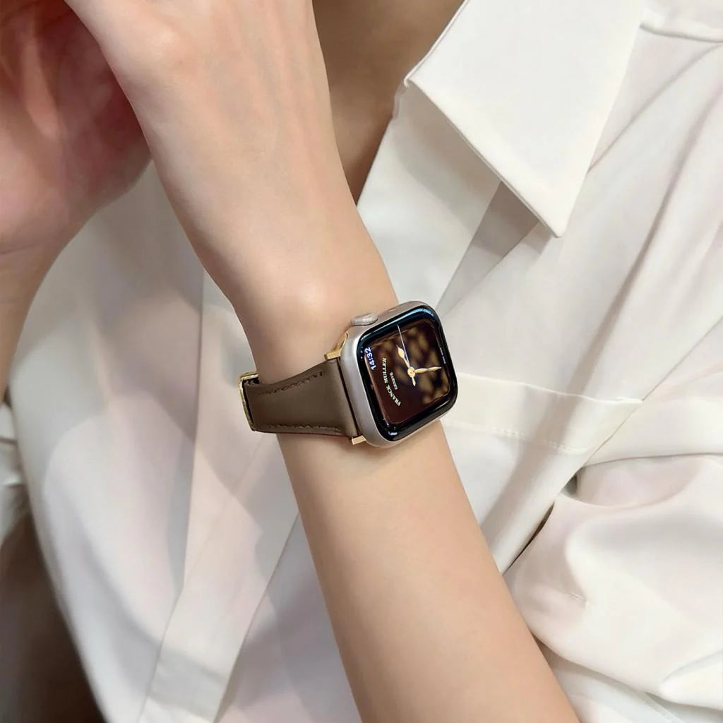 Lucky Flower Leather Strap For Apple Watch