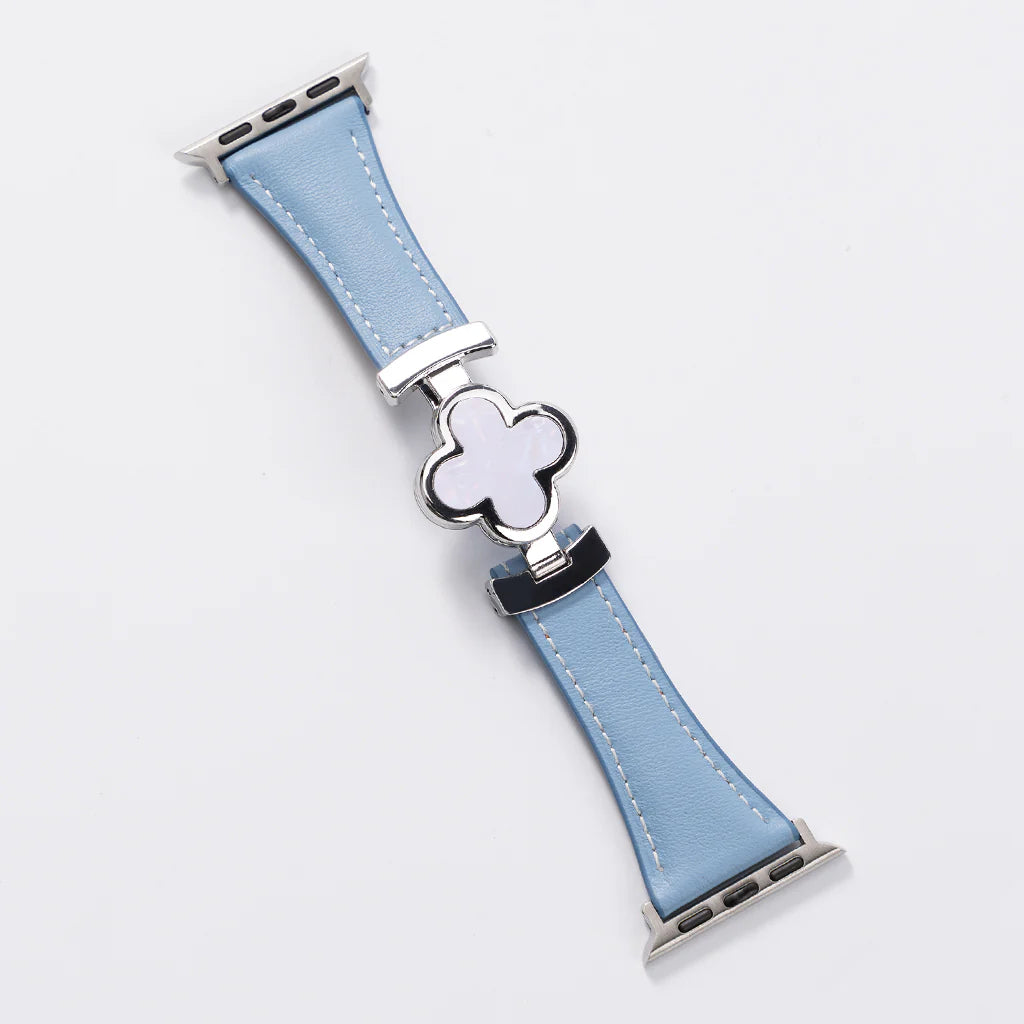 Lucky Flower Leather Strap For Apple Watch