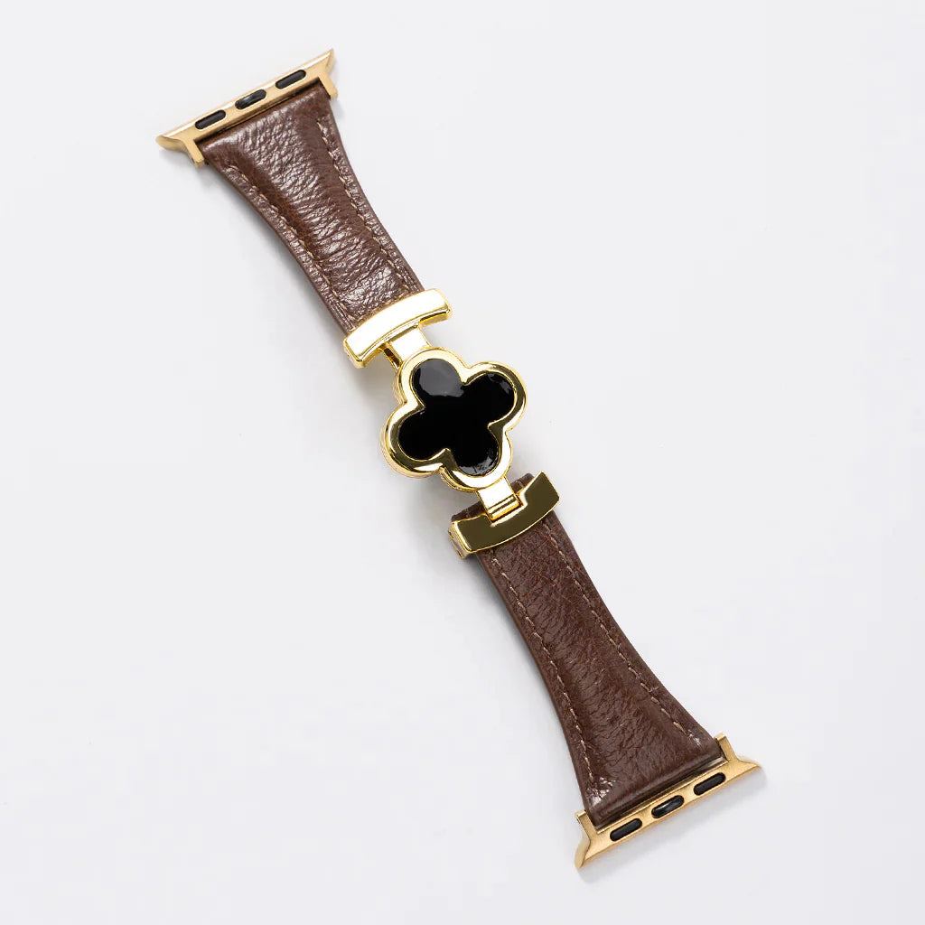 Lucky Flower Leather Strap For Apple Watch