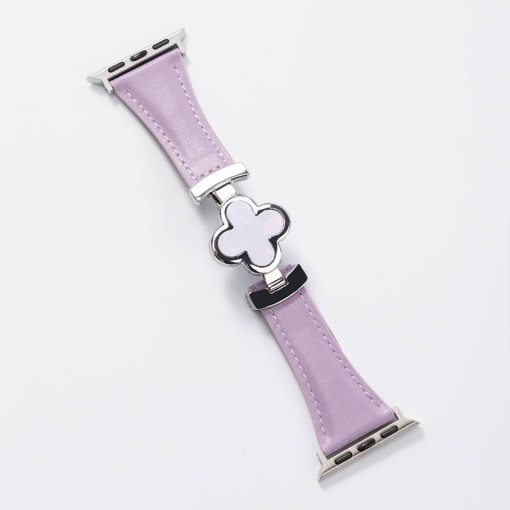 Lucky Flower Leather Strap For Apple Watch