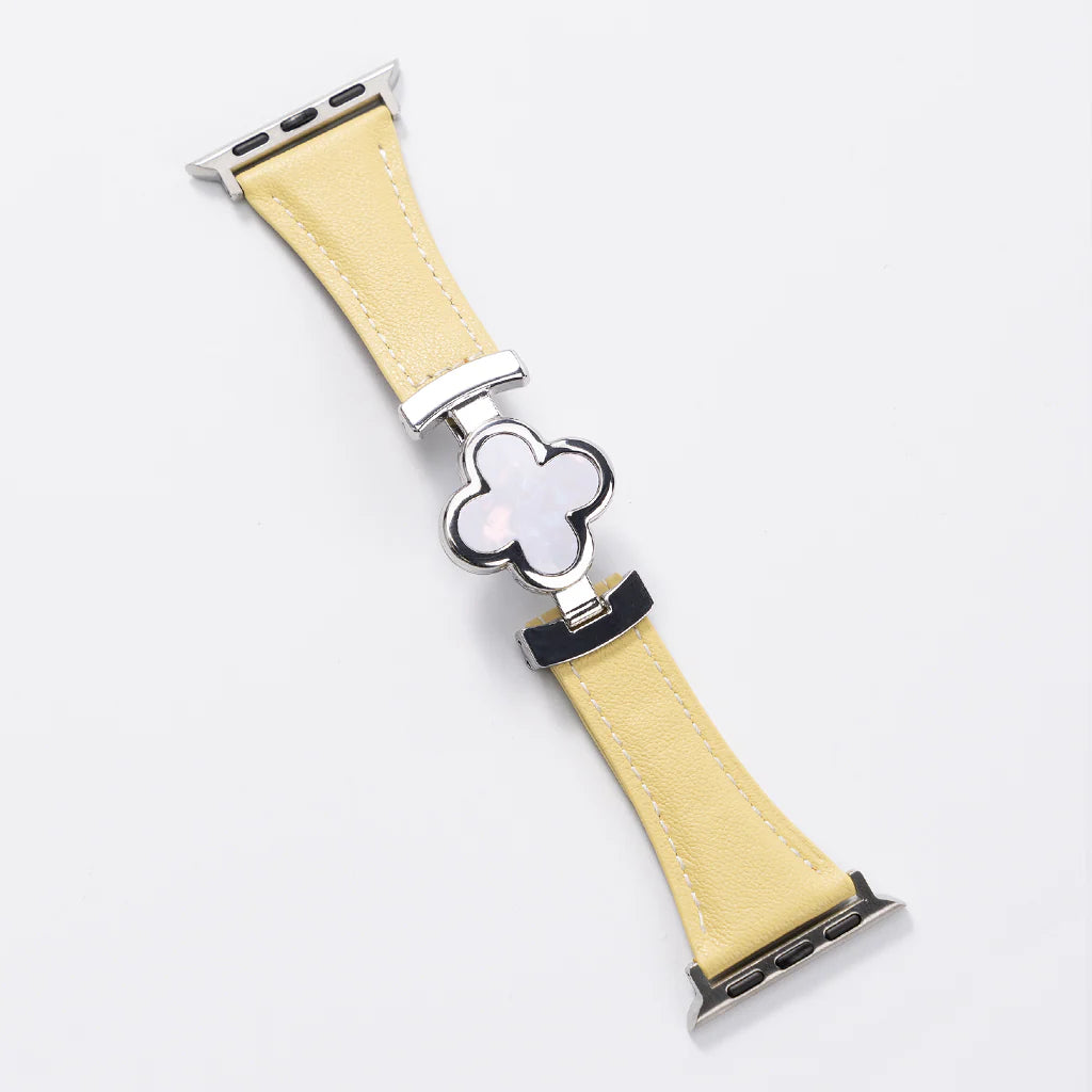 Lucky Flower Leather Strap For Apple Watch